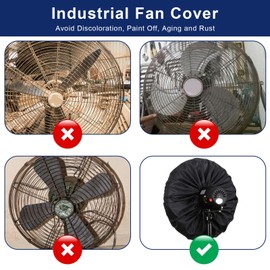 Cubierta de ventilador industrial, cubierta de ventilador para montaje en pared, resistente al agua y a prueba de polvo para ventilador industrial de 30 pulgadas, ventilador de montaje en pared y