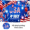 7x5ft Independence Day Backdrop 4th of July Photo Backdrop Red