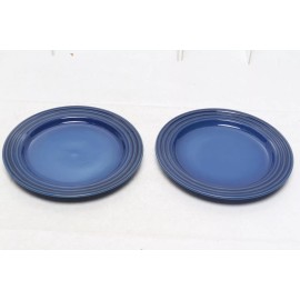 Le Creuset Six Salad/Dessert 8.5" Plates Retired Lapis Set of 2