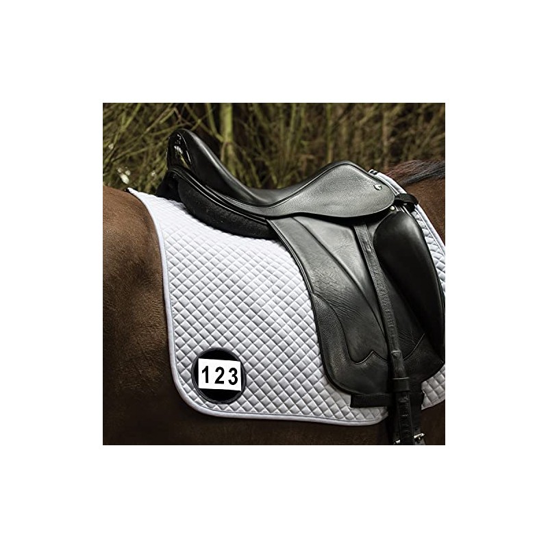 Equetech Saddle Cloth Dressage Number Holders (WHITE, PAIR (2))