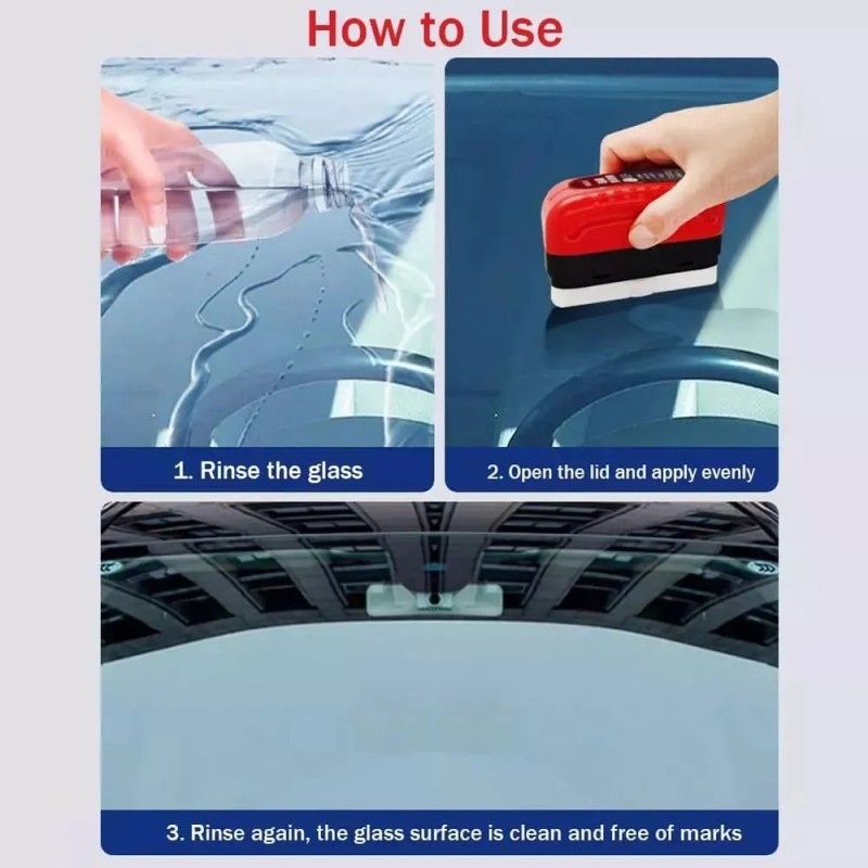 Limpiador Hidrofóbico Para Cristales De Auto 2 Piezas 120ml Incoloro