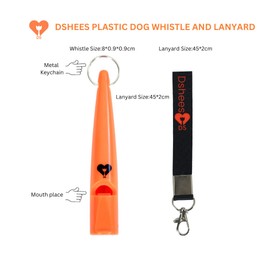 Dshees Dog Training Set is perfect combination of Two Dog Whistles For Recall With One Whistle Lanyard And One Dog Clicker. Dog Whistle To Stop Barking And Clickers For Dog Training, Puppy Training.
