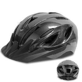 AISSTXOER Adult Helmet for Men, Adjustable Bicycle Helmet for Women Fit 58-62cm, Ultra-Lightweight & Streamlined, 15-Ventilation Holes, CPSC Certified,One-Piece Moulded, with Removable Sun Visor