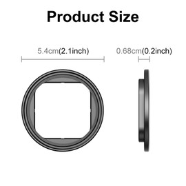 PULUZ Schützender Objektivrahmen Filterrahmen für Insta360 Ace Pro 2, Metall Filterhalter Filterhalterung für 52 mm runde ND/CPL-Filter