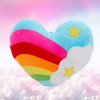 Toyvian Cushion Heart Throw Pillow Christmas Decorative Pillows Rainbow Heart