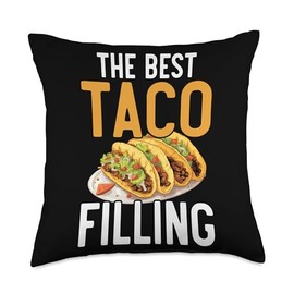 Birria Tacos Mexican Food SteMi Apparel Birria Tacos Mexican Food Mexico Cuisine Foodie Throw Pillow, 18x18, Multicolor