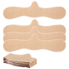 Boyiee 4 Pcs Reusable Cotton Bra Liners Under Bra Liners to Absorb Sweat Under Breasts Sweat Absorber Pads(Skin Color,L Size)