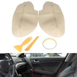 munirater Leather Door Panel Armrest Handrail Cover Replacement for 2009-2014 Acura TSX Beige