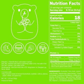 KAYFOOD Limonada Matcha Premium, mezcla de té verde coreano y jugo de limón en polvo, 5 g (0.1 oz) x 20 sobres (100 g) con botella de regalo, sin