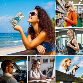 Mcapirivo Soft Sunglass Eyeglass Glasses Case,7x3.5inches, Portable Pu Leather Squeeze Top Sunglasses Holder Bag Pouch for Women Men Sea Turtle