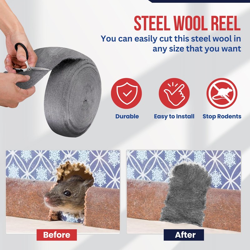 Steel Wool Reel - 3.5 in x 60 ft Fine