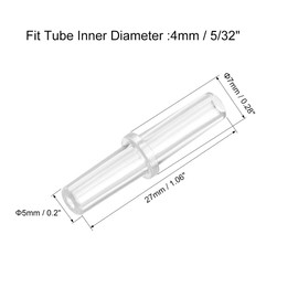 uxcell Aquarium Air Valve Connector Plastic Inline Tubing Straight Valves for 4mm Fish Tank Pond Air Line 20pcs