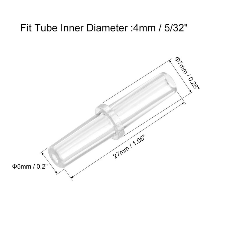 uxcell Aquarium Air Valve Connector Plastic Inline Tubing Straight Valves