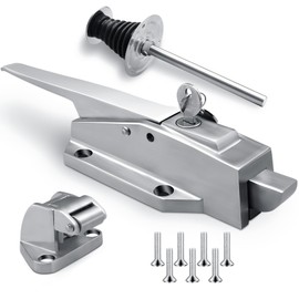 Darella Walk in Cooler Latch Handle, 304 Stainless Steel Walk in Freezer Door Handle Kit, 5.9" Walk in Cooler Door Handle Inside Release Handle, Walk in Cooler Door-Handle Kit Short Base