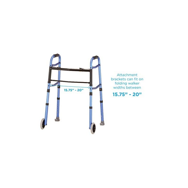 NOVA Folding Walker Basket with Cup Holder Bottom Liner Insert,