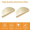MOROBOR Half Moon Drawer Handles, 4PCS Brushed Copper Semi Circle