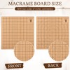Tandefio 104 Pcs Macrame Board and Metal Adjustable Holder with