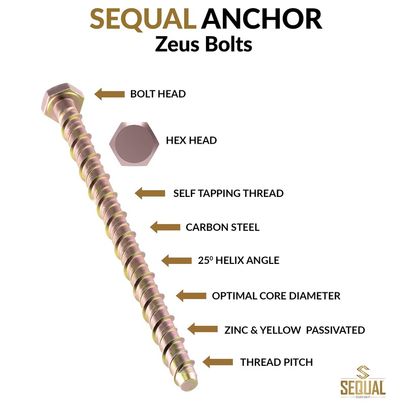 Sequal ZEUS Bolts (M10 x 100mm)