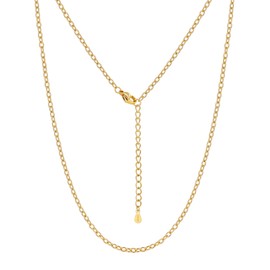 Silvora Stainless Steel Gold Necklace Chain,Gold Chain Link Necklace Stainless Steel Necklace for Women