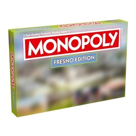 Monopoly Board Game Fresno CA Edition : 2-6 Players Family Board Games for Kids and Adults, Board Games for Kids 8 and up, for Kids and Adults, Ideal for Game Night