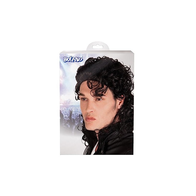 Boland 10103071 BOL85723 Michael J. Popstar Wig, Black, One Size