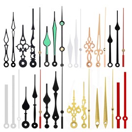 LEEQ Set of 12 Style Hands for Wall Clock - Aluminium Clock Hands Kit Quartz Clock Movement Long Hands DIY Replacement Parts for Clock Repair (Multiple Colours)