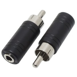 KAUMO 3.5mm Mono (Female) to RCA Pin Male Converter Plug (1 piece)