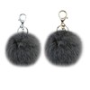 MMQXWZG 2PCS Pom Pom Keychain Faux Rabbit Fur Ball for
