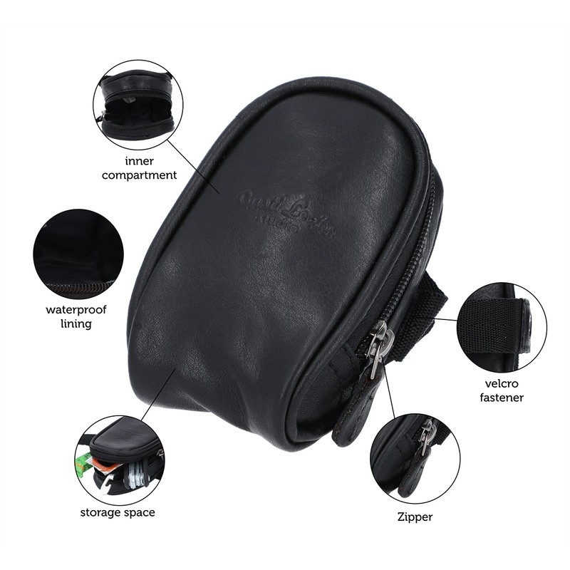 Gusti Bicycle bag leather - UDO B. saddlebag tube bag