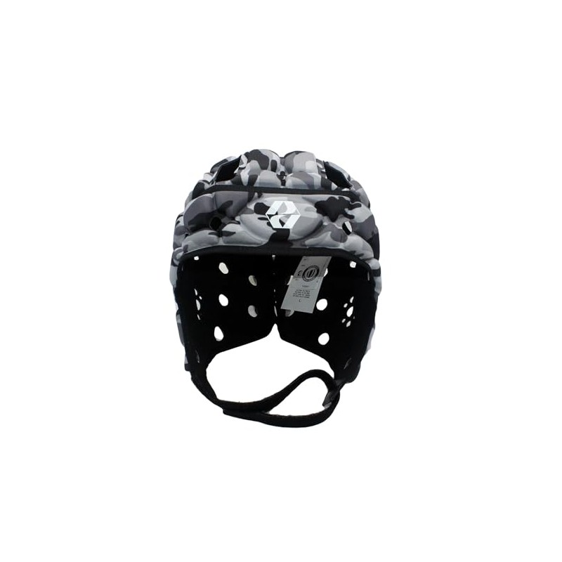 Body Armour Ventilator Head Guard (Camo Black, Medium Boys)