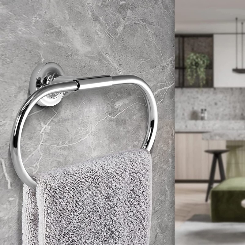 JASSFERRY Wall Mounted Oval Towel Ring Luxury Modern Design Bath