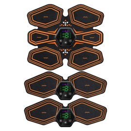 Abdominal Muscle Stimulator - 6 Modes 19 Levels Ab Stimulator Belt with Gel Pads | Electric Abs Stimulator for Men, Flexible Ab Belt Muscle Stimulator for Abdomen, Arms, Shoulder