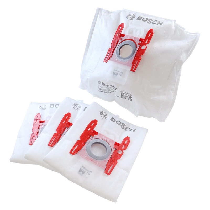 Bosch BBZ41FGALL, Quattro Sacchetti Powerprotect Per Aspirapolvere, Bianco