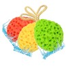 3piezas Esponjas Baño Forma Panal Amarillo Verde Naranja Ducha Suaves