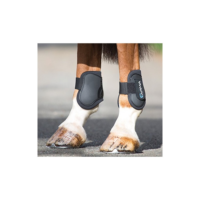 Shires Arma Fetlock Boots - Black/Black: Cob/Full