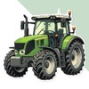 Azeeda Große 210mm 'Grüner Ackerschlepper' Permanente Aufkleber (DW00131066)