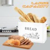 E-far Bread Box for Kitchen Countertop, Metal Bread Storage Container