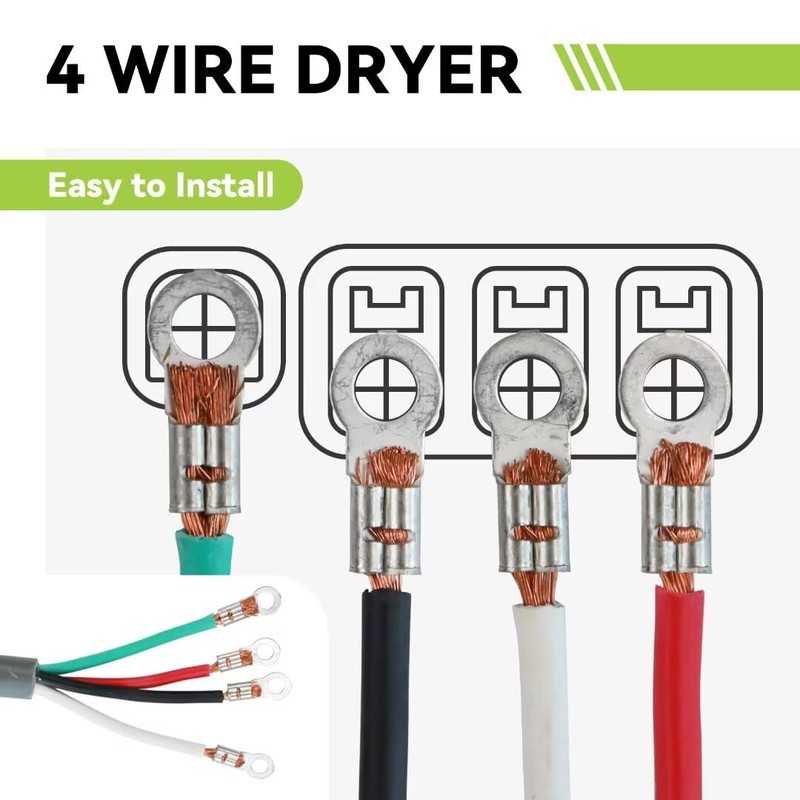 FNXPOW 4 Prong Dryer Cord,4FT 10/4 SRDT, 30Amp Appliance Extension