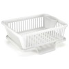 Heavy Duty 2-Piece Plastic Dish Drying Rack Set in White