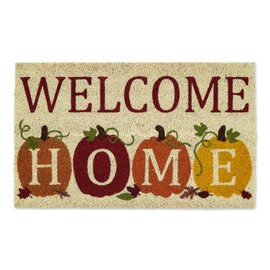 DII Natural Coir Outdoor Welcome Doormat Thanksgiving & Fall Front Door Mat, Porch Décor, 17x29, Welcome Home Pumpkins
