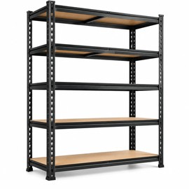 Heavy Duty Garage Storage Shelving Rack for Home Organization – Adjustable 5-Tier Steel Shelves for Garage, Pantry and Workshop Storage