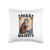 Hiss Majesty Cat Scratching Post Tree Cat Throw Pillow