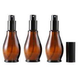 ericotry 3PCS 50ml/1.67oz Empty Refillable Amber Glass Sprayer Bottles Cosmetic Perfume Storage Spray Containers with with Black Atomiser Sprays and Anti-Dust Cap For Essential Oil/Aromatherapy