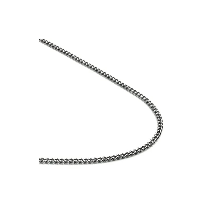 True Titanium 2MM Curb Necklace Chain 32"