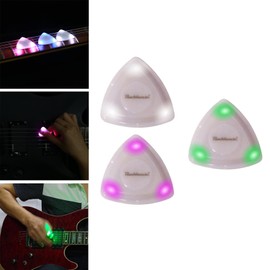 TABTAG Beat Picks-Beatpicks Light up Guitar Pick,LED Guitar Pick Ukulele Picks Guitar,Replacement Guitar Picks Enhanced Stage Performance(3PCS,mix), White, green, purple, JTBP-01