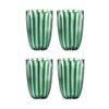 Guzzini Set of 4 Drinks Turtleneck 12390069 Clear Emerald Green