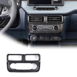 Daeiclru Center Console Air Vent Outlet Cover Trim Compatible with Ford Maverick 2022 2023, Car Air Conditioner Mode Switch Panel Protect Decorative Cover Interior Accessories, Carbon Fiber Pattern