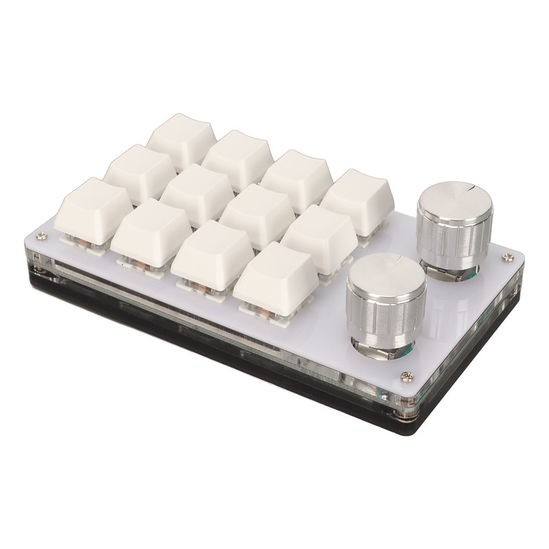 Mini 12 Key Keypad with 2 Knob Blue Switch DIY