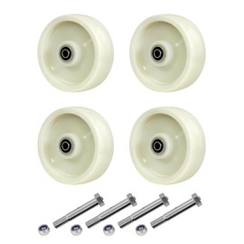 LONGRUNFORU 6"x2" Caster Wheels, Heavy Duty Nylon Wheel with Precision Bearing, 700 lbs Load Capacity Per Wheel, White Caster Wheels Replacement for Clean Room, Platform Truck（4 Pack）
