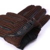 Harssidanzar GM030 Men's Touchscreen Crochet Stringback Driving Gloves, brown